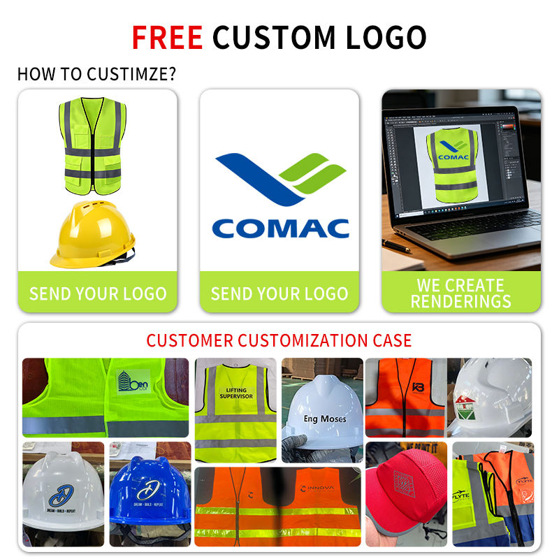Capacete de Segurança ABS com Proteção Industrial de 6 Pontos