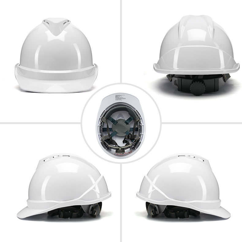 Capacete de Segurança ABS com Proteção Industrial de 6 Pontos
