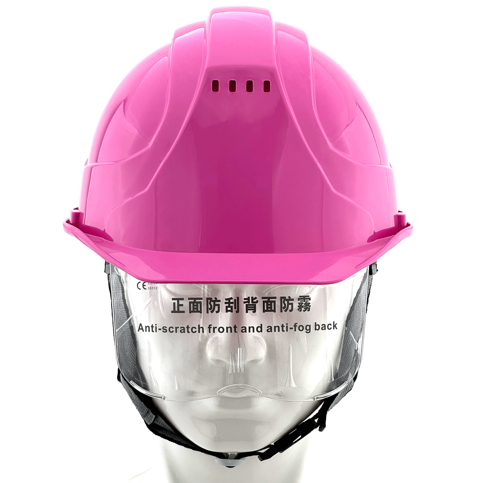 Capacete de Segurança ABS Ventilado com Viseira Integrada Certificado CE EN397