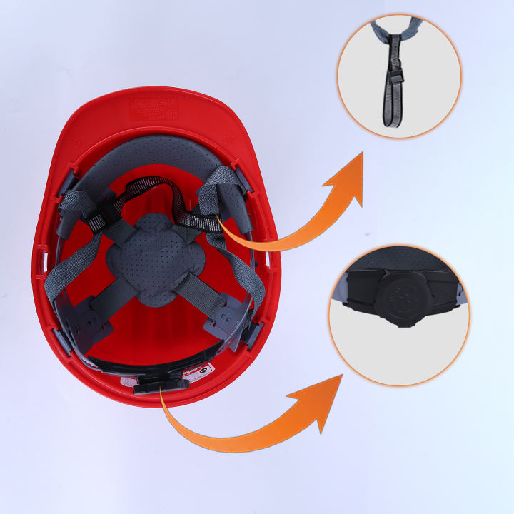 Capacete de Segurança Industrial com Três Nervuras, Leve e Resistente