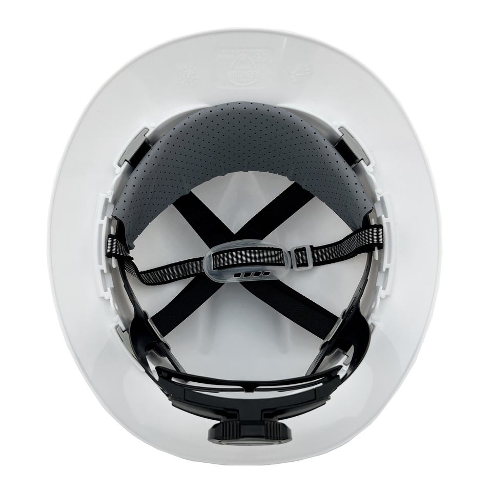 Capacete de Segurança YS-ND003 Aba Total HDPE V-Shape com Catraca