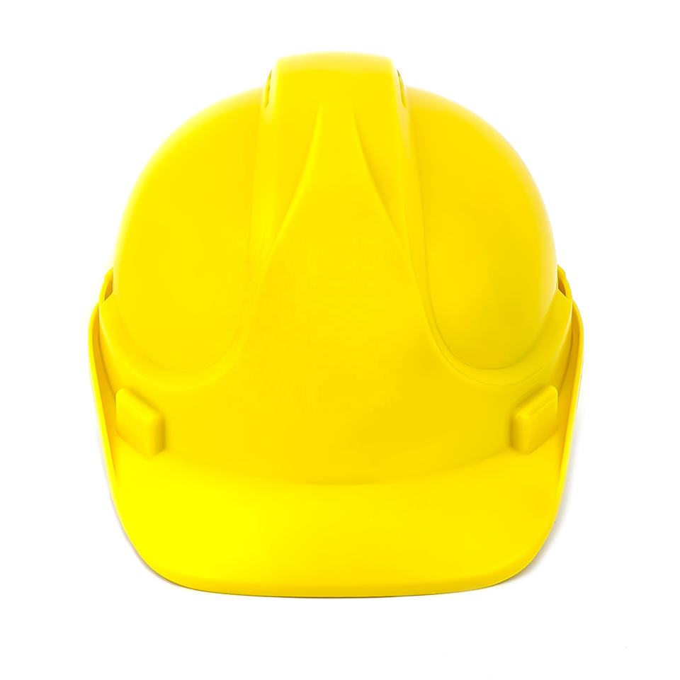 Capacete de Segurança ABS Ventilado com Suspensão de 4 Pontos para Construção