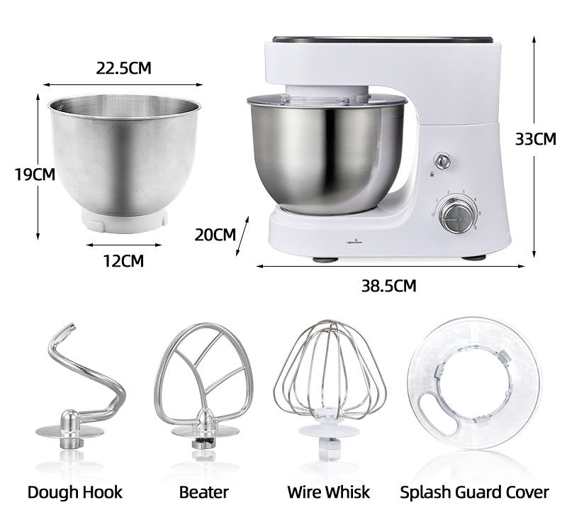 CX-6081 Standmixer Küchenmaschine mit Planetarischem Rührwerk