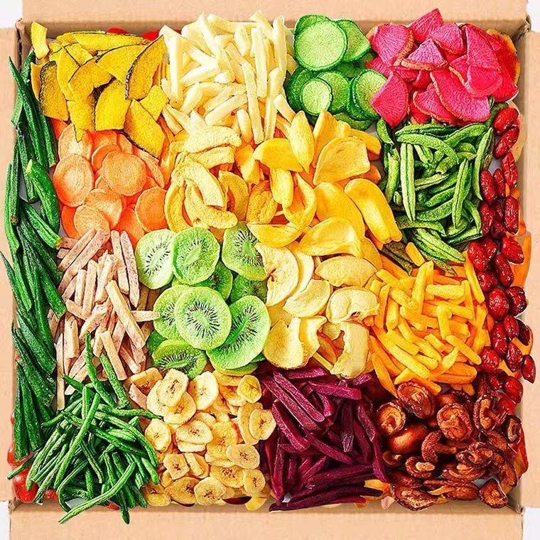 Gefriergetrocknete Früchte & Gemüse – Knuspriger Snack-Mix