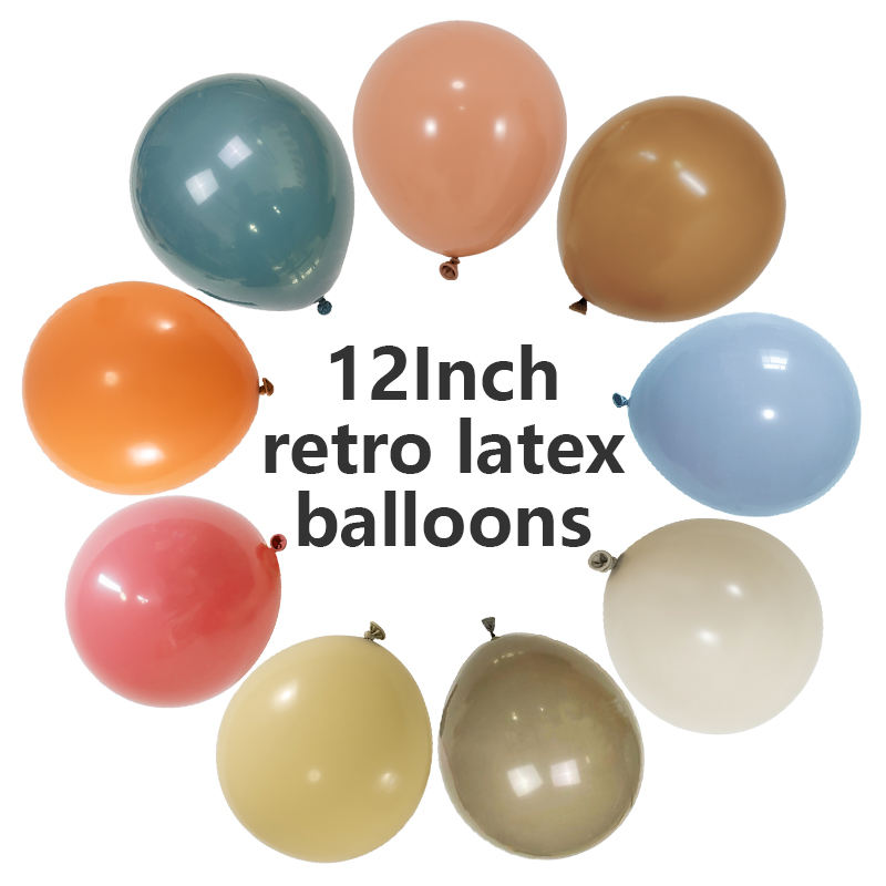 Retro-Luftballons aus Latex, 12 Zoll, Großhandel, 50 Stück/Beutel