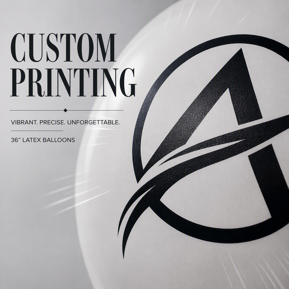 Riesen-Luftballon 90 cm Transparent mit individuellem Logo-Druck