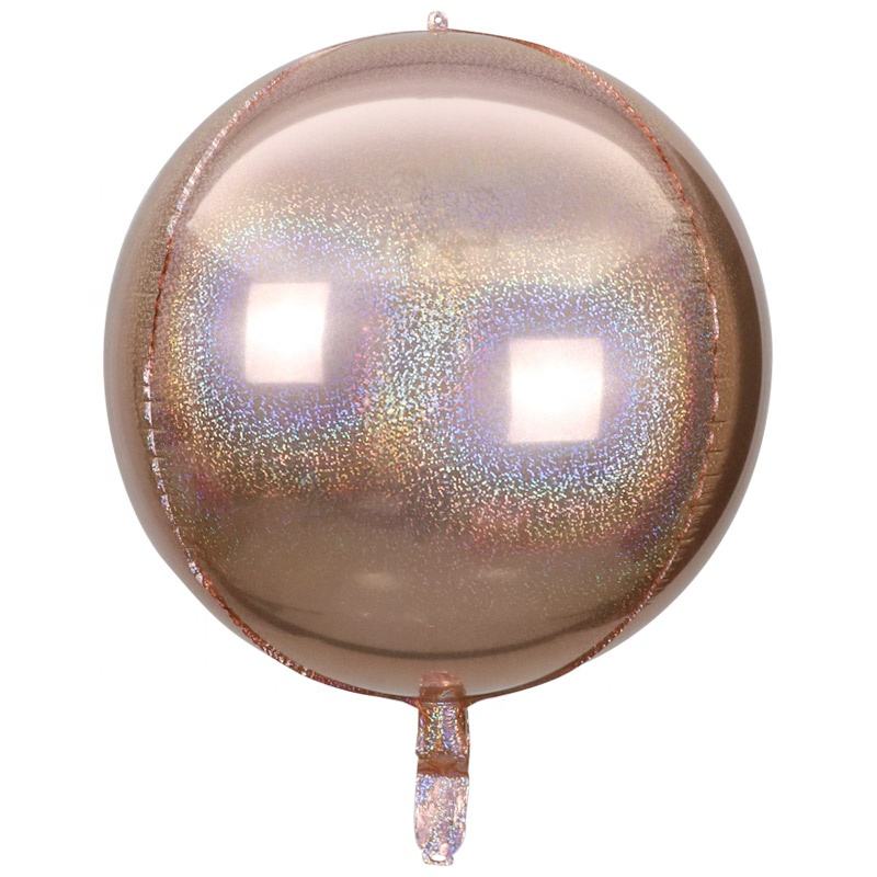 4D Folienballons 18 Zoll – Metallic, Blau, Roségold, Silber