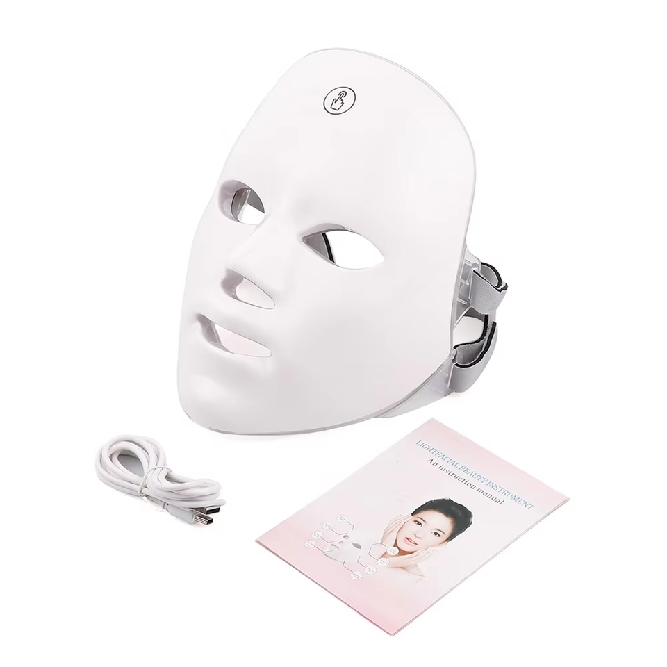 Kabellose LED-Gesichtsmaske mit 7 Farben für professionelle Hautpflege