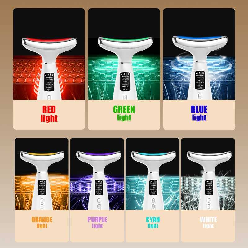 5-in-1 Gesichtsmassagegerät mit EMS, Vibration & 7-Farben-Licht