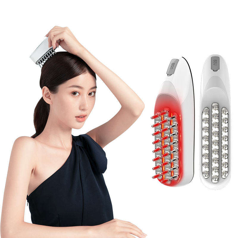 EMS-Kopfhautmassagegerät mit LED-Rotlicht & Vibration