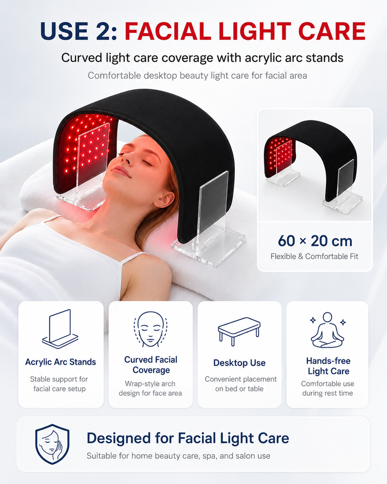 LED-Lichttherapie-Gürtel 168 LEDs 660nm 850nm 470nm für Körper & Haut