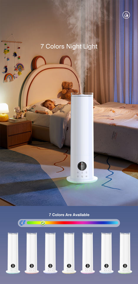 RUNAL Ultraschall-Luftbefeuchter 5,6L mit Fernbedienung & LED