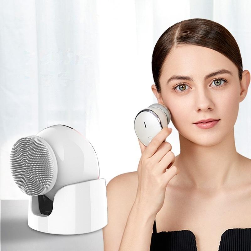Handheld Silikon-Gesichtsreinigungsbürste mit Vibration & Wärme