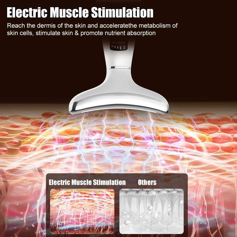 5-in-1 Gesichtsmassagegerät mit EMS, Vibration & 7-Farben-Licht