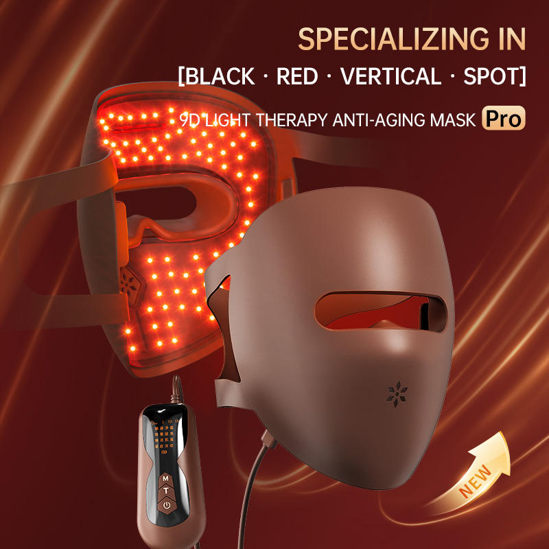 9D Silikon-LED-Gesichtsmaske: Rotlicht-Therapie für Anti-Aging & Akne