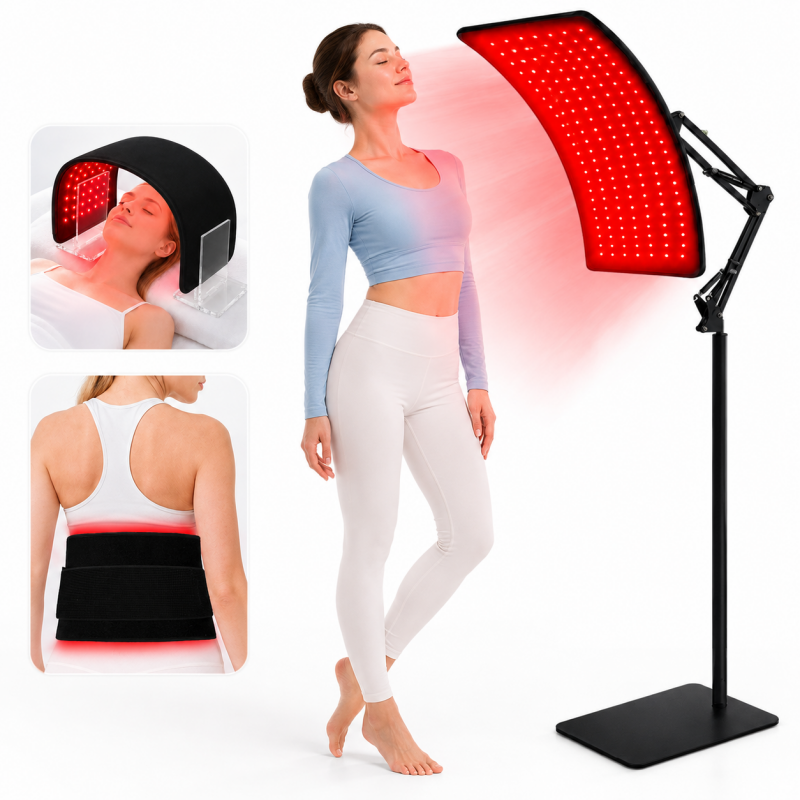 LED-Lichttherapie-Gürtel 168 LEDs 660nm 850nm 470nm für Körper & Haut