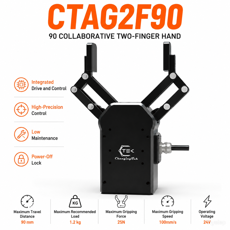 Préhenseur adaptatif collaboratif CTAG2F90 S05 pour robot de palettisation