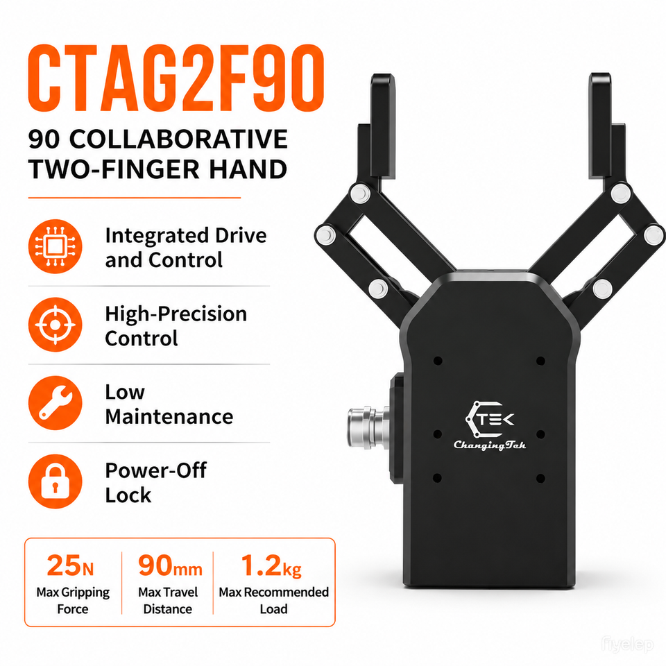 Préhenseur adaptatif collaboratif CTAG2F90 S05 pour robot de palettisation