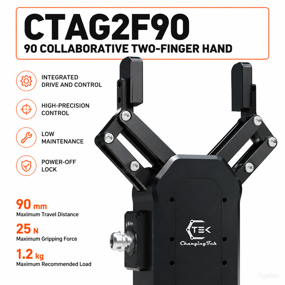 Préhenseur adaptatif collaboratif CTAG2F90 S05 pour robot de palettisation