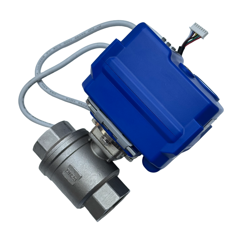 Vanne à bille électrique 2 voies en inox 1/4