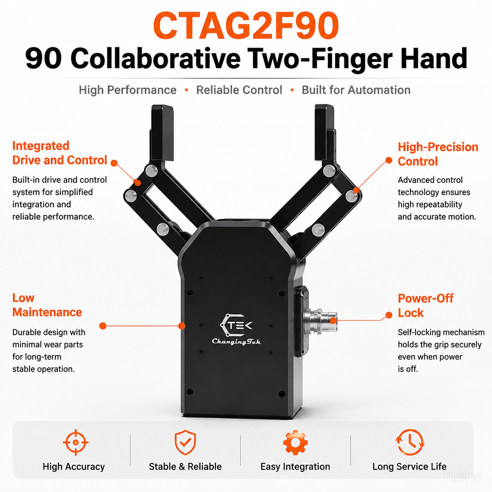 Préhenseur adaptatif collaboratif CTAG2F90 S05 pour robot de palettisation