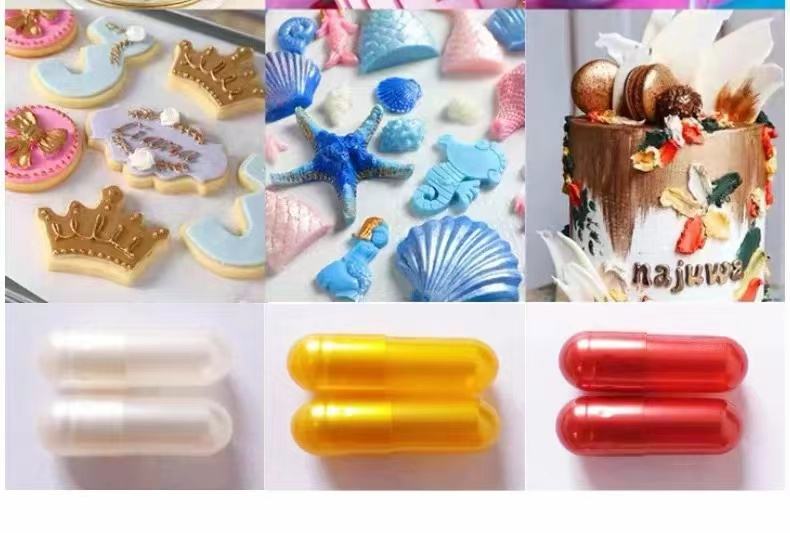 Poudre nacrée comestible étincelante pour décoration alimentaire