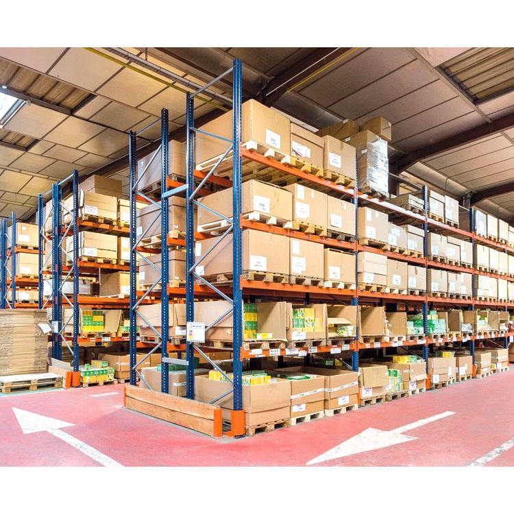 Système de rayonnages à palettes robuste en acier pour entrepôts logistiques