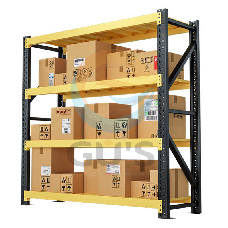 Étagère Métallique 4 Niveaux Heavy-Duty pour Entrepôt et Garage