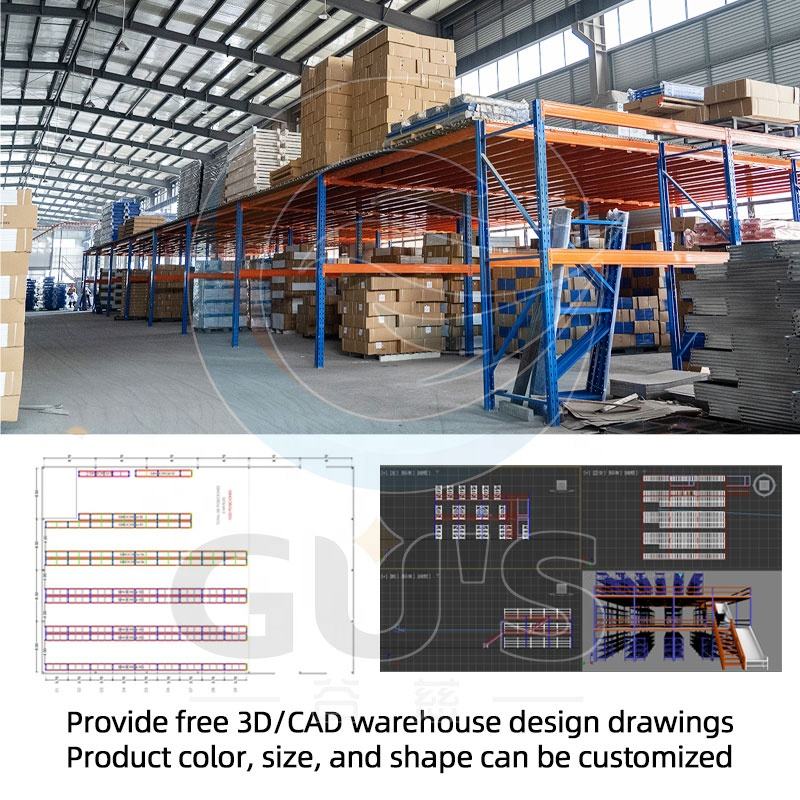 Rayonnage de stockage industriel pour palettes