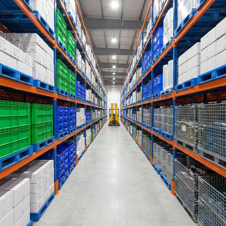 Rayonnage à Palettes Résistant pour Entrepôt Industriel