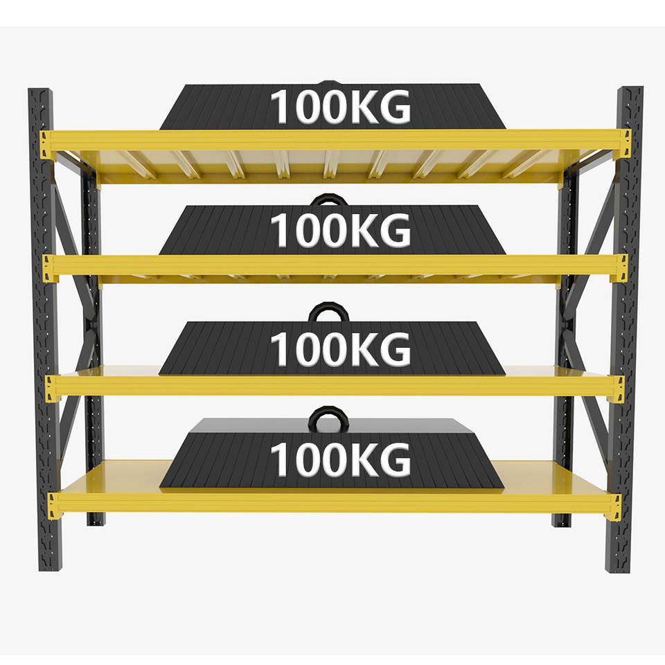 Étagère Métallique Lourde 4 Niveaux 100kg/Étagère – Rayonnage Industriel sur Mesure
