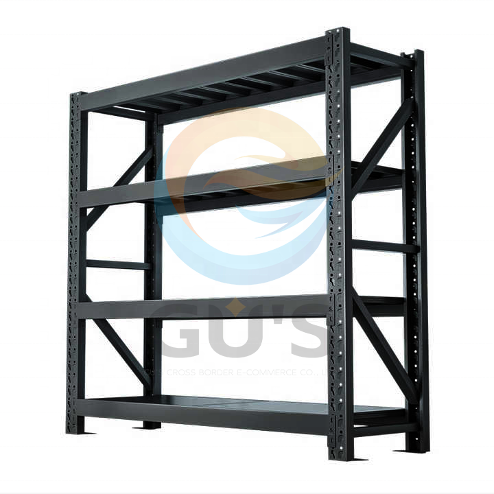 Étagère Métallique 4 Niveaux Heavy-Duty pour Entrepôt et Garage