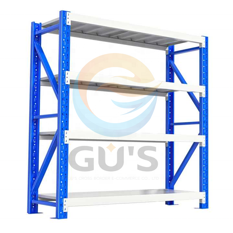 Étagère Métallique 4 Niveaux Heavy-Duty pour Entrepôt et Garage
