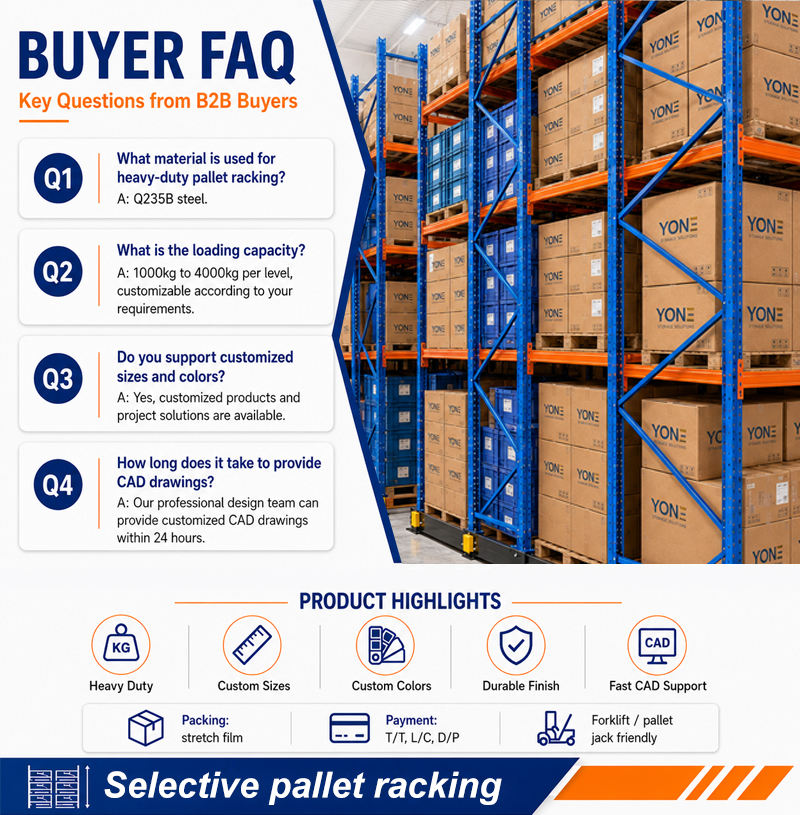 Rayonnage à Palettes Résistant pour Entrepôt Industriel