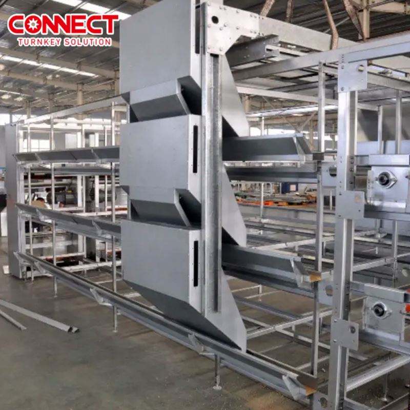 Cages en batterie automatiques pour poules pondeuses H-Type avec système d'alimentation