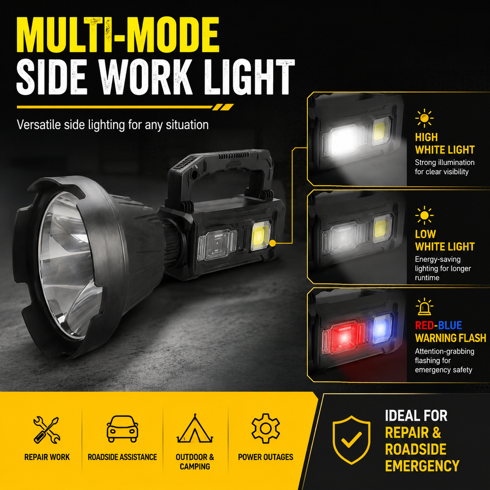 Linterna LED Recargable Tipo C HENGBO W5110 IP54 para Buceo