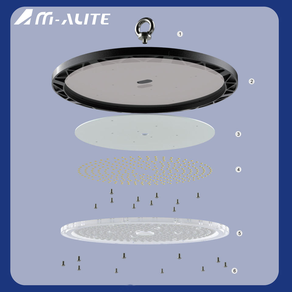 Luz High Bay UFO 150W LED Anti-Deslumbramiento para Almacén