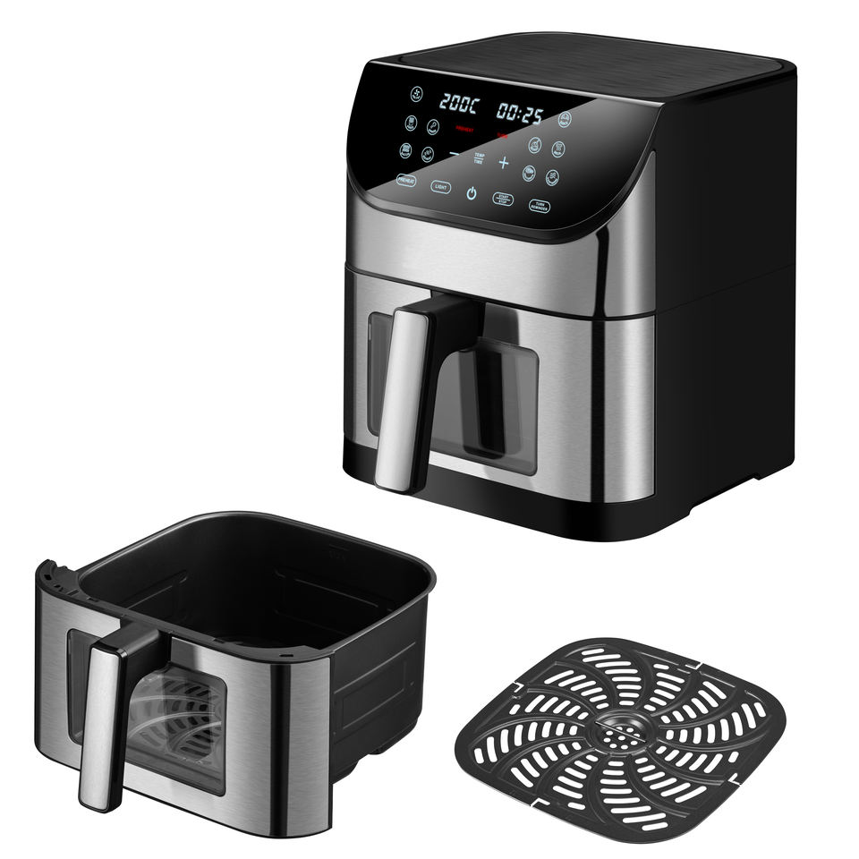 Freidora de Aire 1800W 8L con Pantalla Táctil para Cocina Comercial