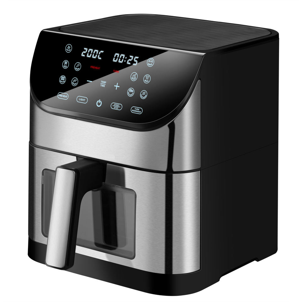 Freidora de Aire 1800W 8L con Pantalla Táctil para Cocina Comercial