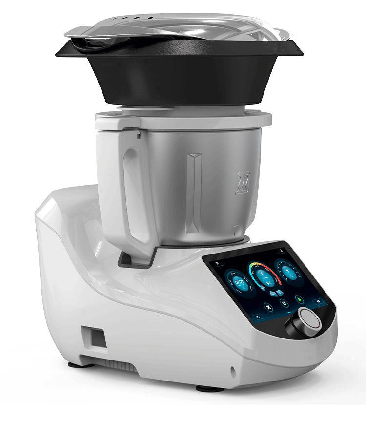 Robot de Cocina Eléctrico Ecológico en Acero Inoxidable con Control por App y Pantalla Táctil