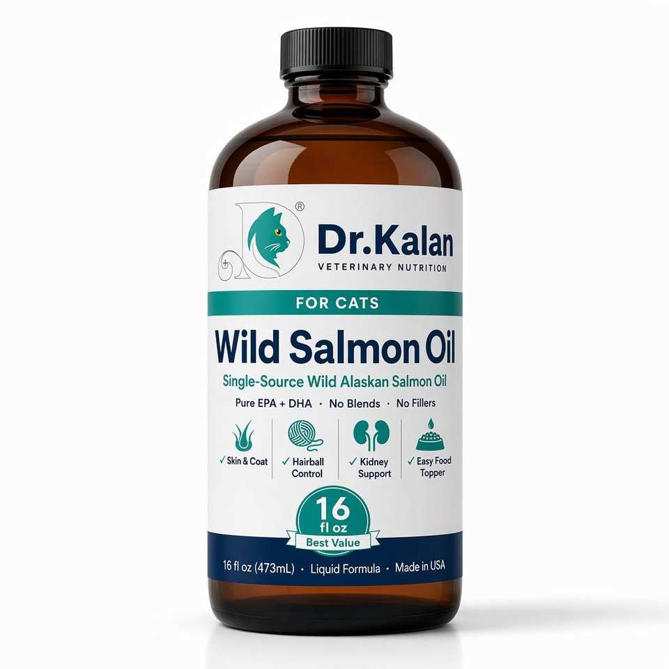 Aceite de Salmón Salvaje de Alaska 16oz para Gatos con EPA y DHA