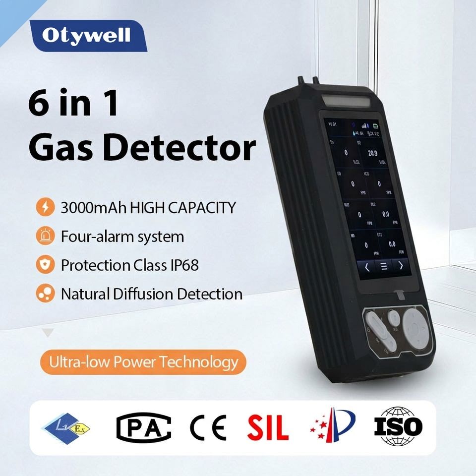 Analizador de Gases de Escape 8 en 1 con Bomba de Succión, Monitor de Gas Multi-Sensor Electroquímico