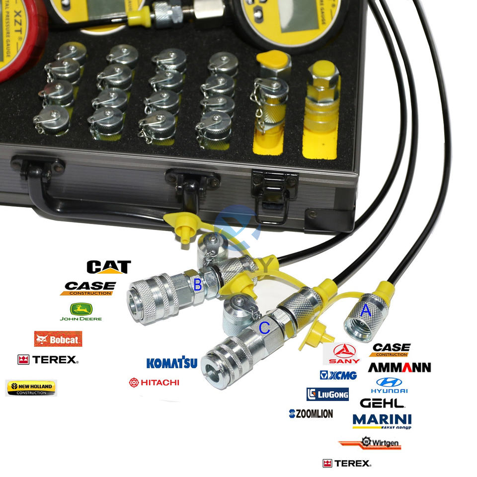 Kit de Prueba Hidráulico Digital XZTK-70P para Excavadoras