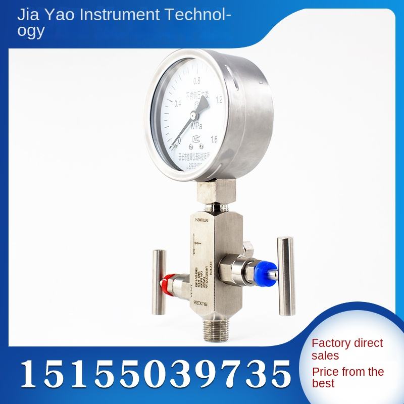 Manómetro Sismorresistente de Acero Inoxidable 304/316 con Válvula Integrada
