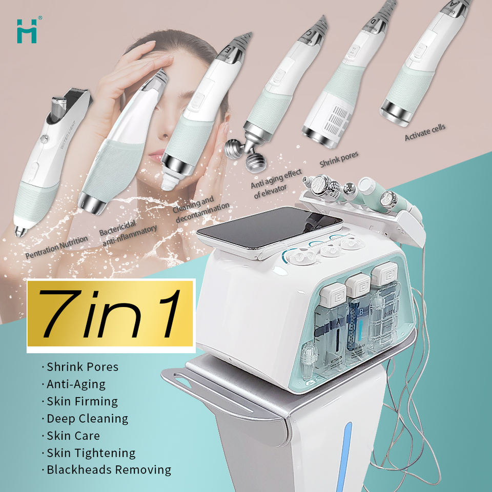 7-in-1 酸素ピーリング美顔器 | マイクロダーマブレーションRFフェイシャルマシン