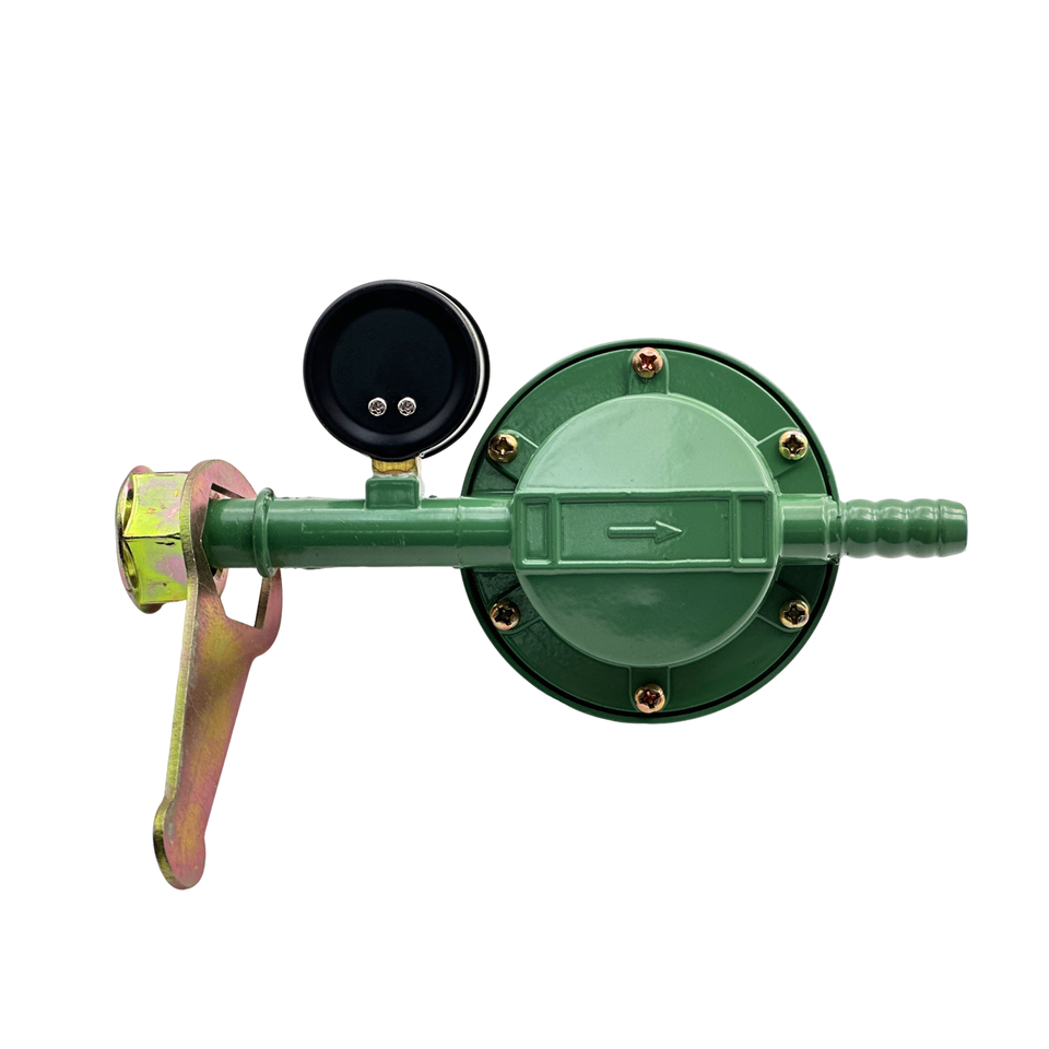 LPG用安全圧力調整器 アルミ合金製 メーター付き HF145B-H