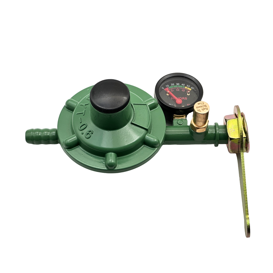 LPG用安全圧力調整器 アルミ合金製 メーター付き HF145B-H