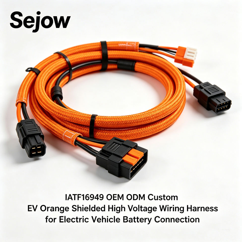 สายไฟแรงสูง EV สีส้ม OEM ODM มาตรฐาน IATF16949 สำหรับแบตเตอรี่รถยนต์ไฟฟ้า