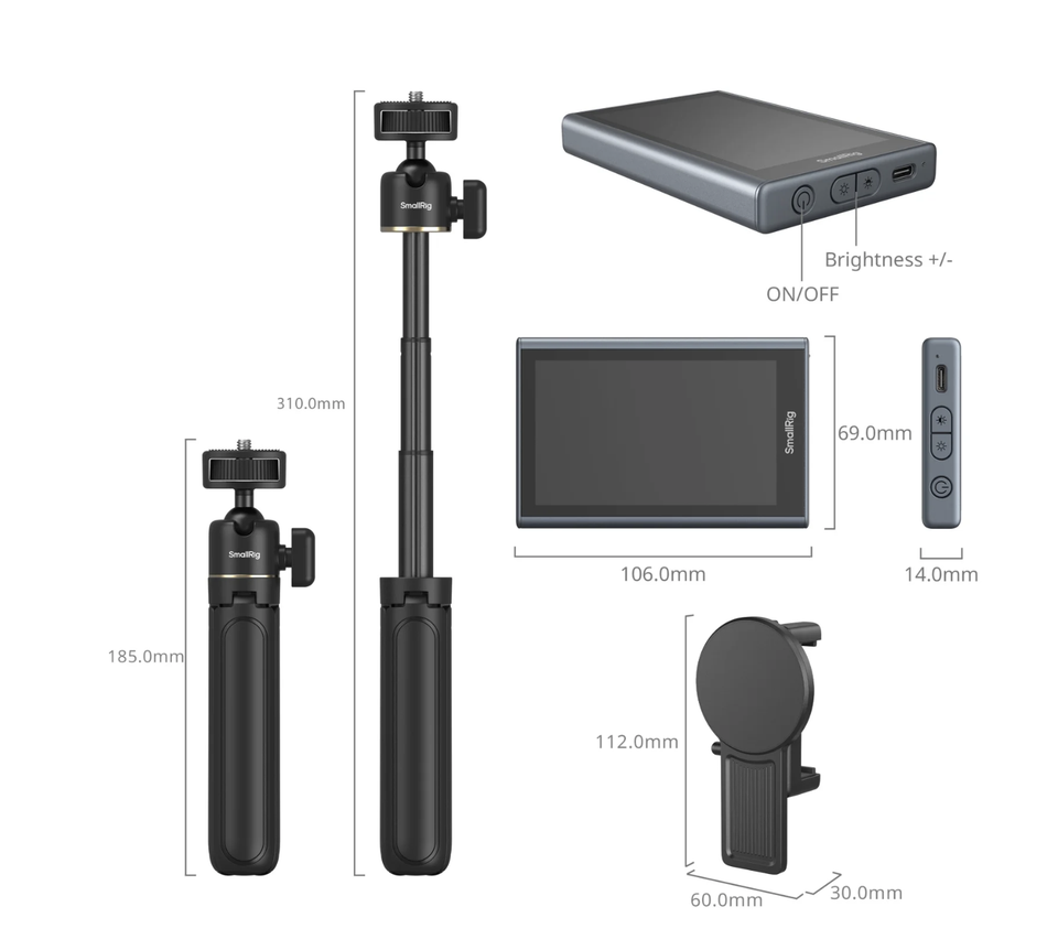 SmallRig 4851 ชุดจอภาพไร้สายสำหรับสมาร์ทโฟน อุปกรณ์ Vlog สตูดิโอถ่ายภาพขนาดเล็ก