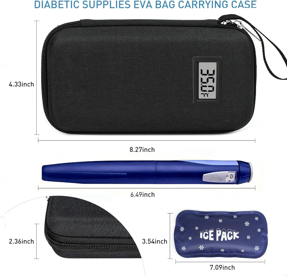 กล่องเก็บอินซูลินพกพา EVA กันกระแทก พร้อมระบบควบคุมอุณหภูมิ รองรับ OEM/ODM